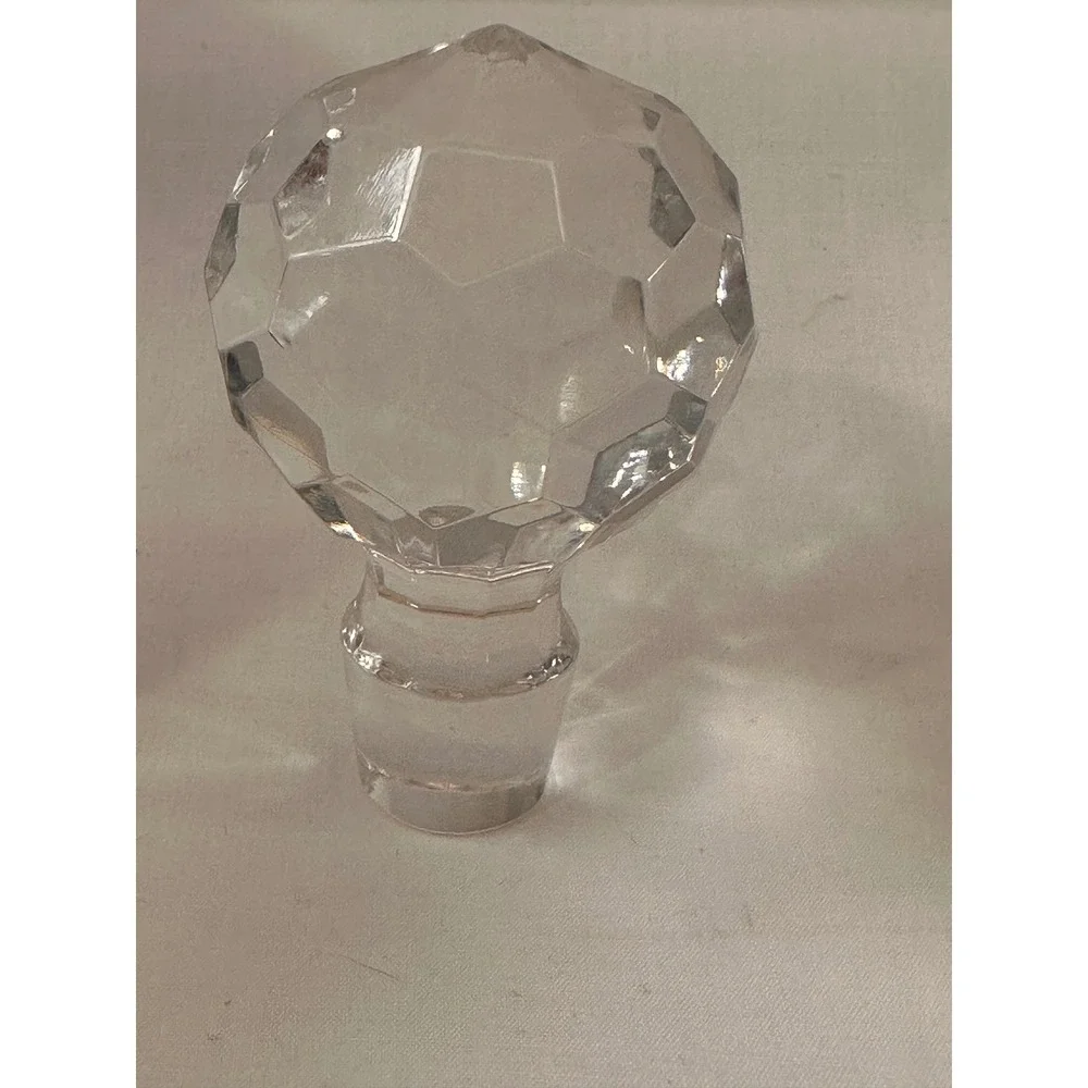 Gorham Full Lead Crystal Decanter Square Handcrafted West Germany Starburst 11in